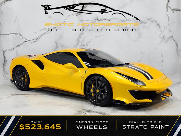 Used 2020 Ferrari 488 Pista $523K MSRP * CARBON FIBER WHEELS * GIALLO TRIPLO STRATO PAINT for sale Call for price at Exotic Motorsports of Oklahoma in Edmond OK