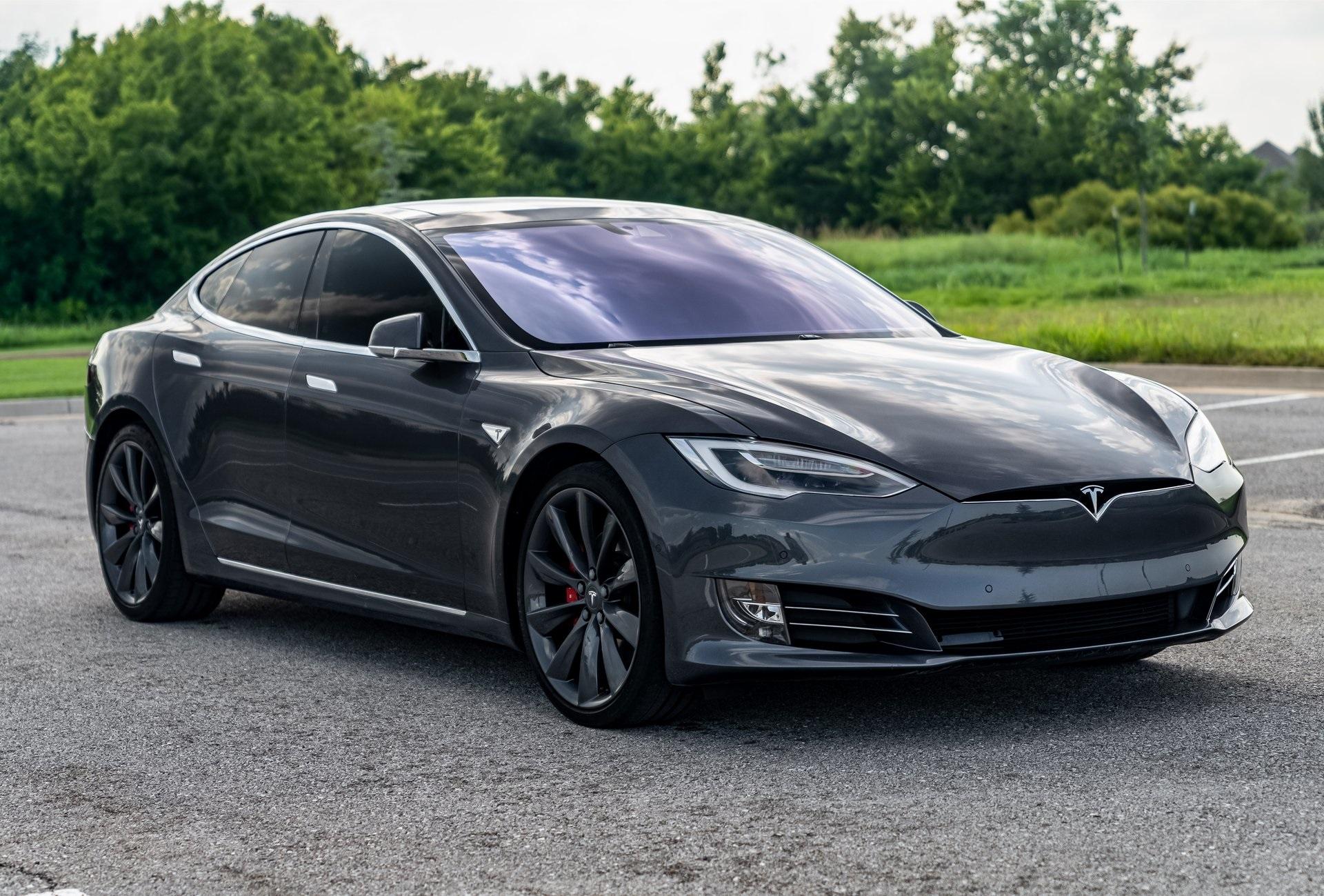 4 STÜCKE Auto Kohlefaser Einstiegsleisten, Für Tesla New Model S