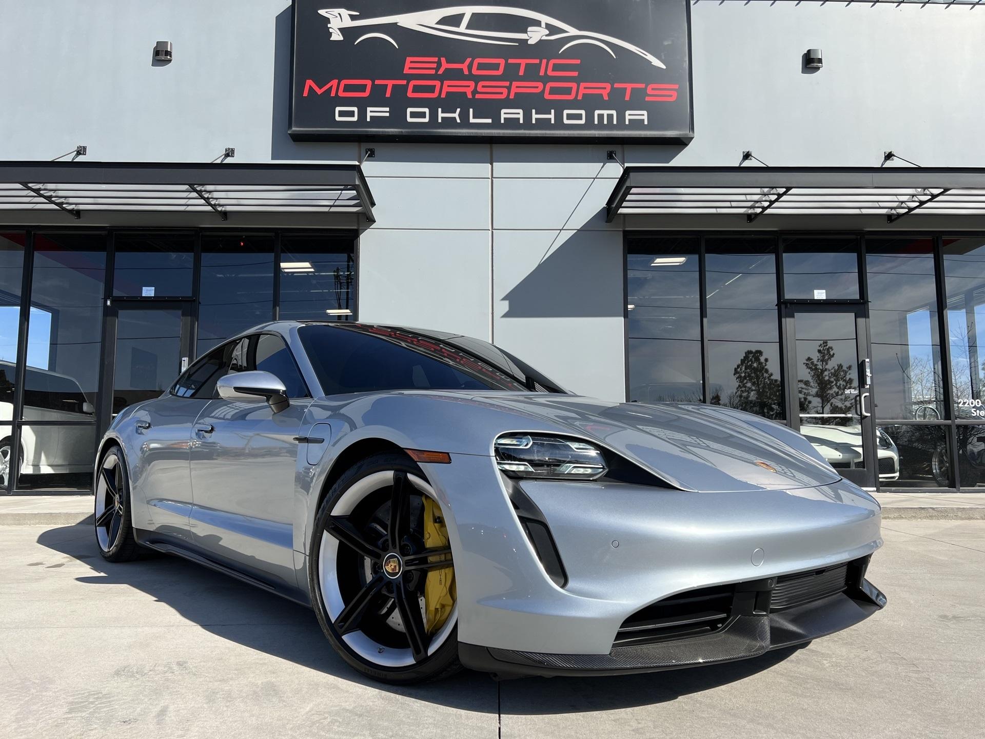 Used 2021 Porsche Taycan TURBO S With Bordeaux Red Interior For Sale Sold Exotic Motorsports of Oklahoma Stock A154
